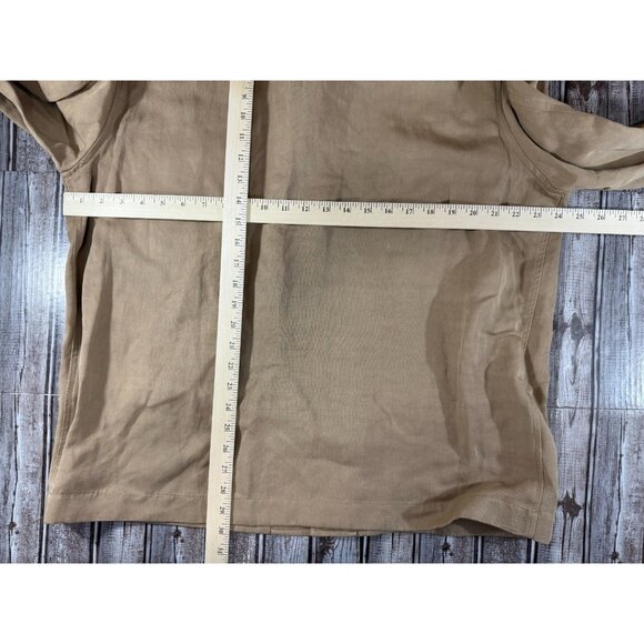 Boss Linen Blend lightweight Carper overshirt Size 46 R color Tan NWT $398 - Picture 6 of 7